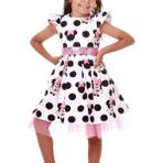 Eylül Elif Butik Minnie Mouse Kız Çocuk Elbise - 3 - 4 Yaş - Pudra