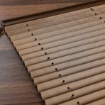 Eylül Yapı Market Katlanabilir Plise Perde, Cam Balkon Perdeleri, Ofis Perdeleri, Pvc Pencere Perdeleri - Kahverengi - 30 x 210 cm