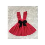 Eylülce Butik KIZ ÇOCUK KIRMIZI PUANTİYE FİYONKLU FIRFIR ASKILI SALOPET ELBİSE (%100 PAMUK KUMAŞ)