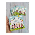 eylülün etiket fabrikası İyi Tatiller Canım Öğrencim Temalı Tebrik - Bileklik - Hediye Kartı 9-9 cm. 30 Adet