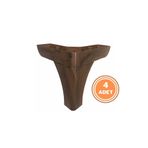 EYM 4 Adet Lükens Ayak Mobilya Koltuk Çekyat Ayağı 14 Cm Ceviz - Masa Ayakları - 14 Cm - Kahvereng