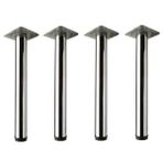 EYM 4 Adet Sehpa Ayağı 41 cm Ayarlı Krom Mobilya Ayak Çap : 60 mm