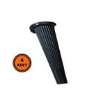 Eym 4 Adet Stil Açılı Konik Plastik Mobilya Ayak Siyah 16 cm Koltuk Ayağı