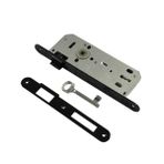 Eym Dooraks Oda Kapısı Kilidi Oval Ayna 40 mm Mat Siyah
