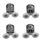 EYM Duşakabin Tekerleği Metal Gövdeli Krom 4 lü Set Teker Çapı 24 mm