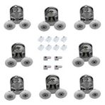 EYM Duşakabin Tekerleği Rulman Metal Gövde 8 Li Set Teker Çapı 24 Mm Renksiz