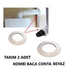 EYM Kombi Baca Contası Lastik Sızdırmaz Conta 2 Li Takım Beyaz