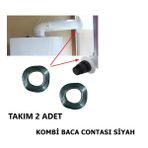 EYM Kombi Baca Contası Lastik Sızdırmaz Conta 2 Li Takım Siyah