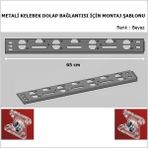 Eym Metali Marka Kelebek Bağlantı Için Montaj Şablonu Cetvel 65 cm Beyaz