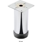 Eym Mobilya Ayağı Metal 10 Cm Alttan Ayarlı 42 mm Krom Ayak
