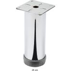 Eym Mobilya Ayağı Metal 25 Cm Alttan Ayarlı 42 mm Krom Ayak - 42 mm Krom Ayak