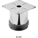 Eym Mobilya Ayağı Metal 6 Cm Alttan Ayarlı 42 mm Krom Ayak