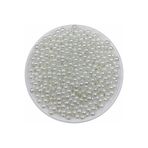 Eymen Hobi 50 gram - 6 Mm BEYAZ Renk DELİKLİ İnci Boncuk, Plastik İnci Boncuk Takı Malzemeleri (250-300 adet)