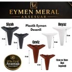 Eymen Meral Aksesuar 10'lu Pls Desenli Lüks Ayak ( New Model ) ( Vidalar Dahil ) Kanepe Ayağı Baza Ayağı Şifonyer Ayağı Koltuk Ayağı Portmanto Ayağı Kalın Pls Malzemeden Imal Edilmiştir. - Beyaz - 12 cm