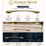 Eymen Meral Aksesuar 224MM Lüx Gold Mobilya Kulbu Mutfak Dolapları, Vestiyer, Şifonyer, Tv Ünitesi, Banyo Dolabı, Yatak Odası Takımları Rahatlıkla Kullanılabilir. Zarif Formu Sayesinde Hem Klasik Hem Modern Vidalar Dahil
