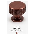 Eymen Meral Aksesuar Antikbakır Düğme Lüx Mobilya Kulbu (Vidalar Dahildir) Estetik Sağlam Zamak Malzemeden Üretilmiş Şık Bir Kulptur - Antik Bakır