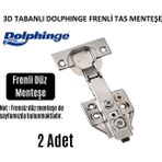 Eymen Meral Aksesuar Dolphinge 3D Frenli Düz Menteşe (Montaj Vidaları Dahildir.) Hidrolik Piston Sistemi Sayesinde Dolap Kapaklarının Sessiz ve Yumuşak Kapanmasını Sağlayan Mobilya Donanımıdır. - 2 Adet