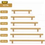Eymen Meral Aksesuar Gold 320MM Lüx Alüminyum Kulp Paslanmaz Rengi Atmaz Kaliteli Hafif Malzemeden Üretilmiş Olup Uzun Yıllar Sorunsuz Kullanabileceğiniz Şık Bir Üründür (Vidalar Dahildir)
