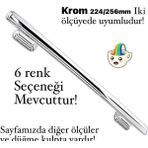 Eymen Meral Aksesuar Handle Lüx 224/256MM Krom Renk Kulp, Aynı Kulpta 2 Ölçü Mevcuttur Iki Delik Arası 22.4 ve 25.6 cm Dir. Ağır Kaliteli ve Uzun Ömürlü Malzemedir. Şık ve Estetik Görünümlüdür. (Vidalar Dahildir)