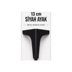 Eymen Meral Aksesuar Metal Siyah 13CM Ayak Kanepe Ayağı ve Koltuk Dolap Vestiyer Komidin Şifonyer Baza Için Uyumludur (Vidalar Dahildir)