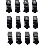 Eymen Socks 12'li Lüks Kutulu Bambu Erkek Patik Çorap Tek Renk Siyah – Dikişsiz, Nefes Alan ,taç Desenli - 40 - 44