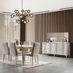 Eymense 0001 Kristal 6 Sandalyeli Yemek Odası Takımı