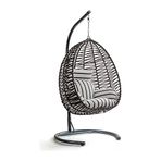 Eymense Class Rattan Kahve Zebra Salıncak