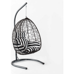 Eymense Deco Rattan Siyah Zebra Salıncak