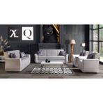 Eymense Ecem Çekyatlı Koltuk Takımı 3+3+1+1 - Açık Gri
