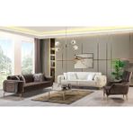 Eymense Esila Koltuk Takımı Modern Kadife Malzeme 3+3+1 238 cm Kahverengi Mekanizmalı