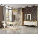 Eymense Lotus Gold Yemek Odası Takımı