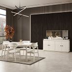 Eymense Petek Modern 4 Sandalyeli Açılır Masalı Yemek Odası Takımı