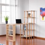 Eymense Pia Çalışma Masası Kitaplıklı - 120 x 60 x 75 - Ceviz