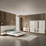 Eymense Sude Bohem Benchli Modern 6 Kapaklı Yatak Odası Takımı - Krem