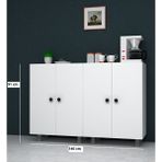 Eym'er Home Kahve Köşesi & Çok Amaçlı Dolap 140 cm Beyaz