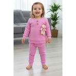 Eymir Giyim Oyuncak Ayılı Ikili Takım Kız Erkek Çocuk Bebek 1 Yaş, 2 Yaş, 3 Yaş - Pembe