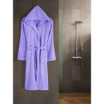 Eymir Home Collection Kapüşonlu Erkek/kadın Bornoz Yetişkin Unisex Pamuk - Lila