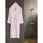 Eymir Home Collection Kapüşonlu Erkek/kadın Bornoz Yetişkin Unisex Pamuk - XL - Pudra