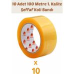 Eynel 10 Adet 100 Metre Hotmelt Koli Bandı Şeffaf Renkli, Güçlü Yapışkan, Kağıda Yapışır