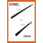Eynel 2'li Set 42 ve 54 cm Askılı Ayakkabı Çekeceği Uzun Plastik Kerata Renkli Ayakkabı Giyme Aparatı - Çok Renkli