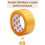 Eynel 48 Adet 100 Metre Hotmelt Koli Bandı Şeffaf Renkli, Güçlü Yapışkan, Kağıda Yapışır