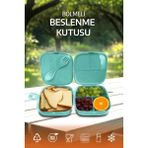 Eynel Bölmeli Beslenme Kutusu, Çocuk Kahvaltı Saklama Kabı, Öğrenci Okul Piknik Kamp Yemek Koyma Çantası - Çok Renkli