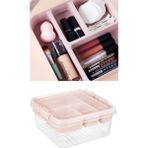 Eynel Kapaklı Bölmeli Makyaj Takı Saklama Çok Amaçlı Organizer Alet Edevat Kutu Bijuteri Hobi Ecza Malzeme - Çok Renkli