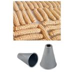 Eynel Plastik Gri Renk Tırtıl Kurabiye Kalıbı, Tırtıklı Şekilli Kek Pasta Krema Süsleme Aparatı Pastacılık Süsü Dekoru (Gri, 3 Adet)