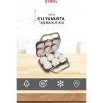 Eynel Saplı 6'lı Yumurta Taşıma Kutusu, Plastik Buzdolabı Yumurtalığı Pikniklik Pratik Yumurta Taşıma - Şeffaf