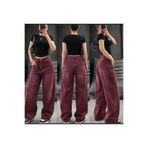 eyonnwear Y2K BORDO WİDE LEG JEAN YÜKSEK BEL BOL PAÇA SALAŞ PANTOLON