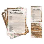Eyouyeqi Yeni Ev Partisi Oyunu, Kelime Scramble, Rustik Çiçekli Yeni Ev Kutlaması Parti Fikirleri, Yeni Ev Sahibi/İlk Ev/Daire/Ev Partisi Dekorasyonları - 30'lu Paket (A08)