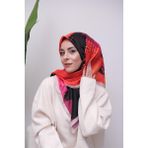 Eyşan İpek Renkli Karma Desen Dijital Soft Eşarp - Çok Renkli - 100 x 100 cm