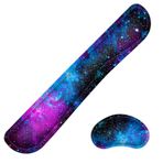 eyscar Bilgisayar Klavyesi ve Mouse Pad Desteği Bellek Köpüğü Seti Kolay Yazma ve Bilek Ağrısı Giderici Ergonomik Hafif Kaymaz Bilek Yastığı Ofis Oyun Dizüstü Bilgisayar Mac için (MPH-KM39)