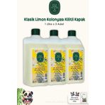 Eyüp Sabri Tuncer 3 Adet Klasik Limon Kolonyası Yedek Şişe 1 Lt ve ROSIE Pamuk